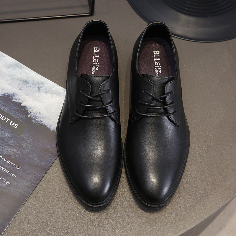 Men's Business Formal Fashion Trend Round Head Leather Shoes