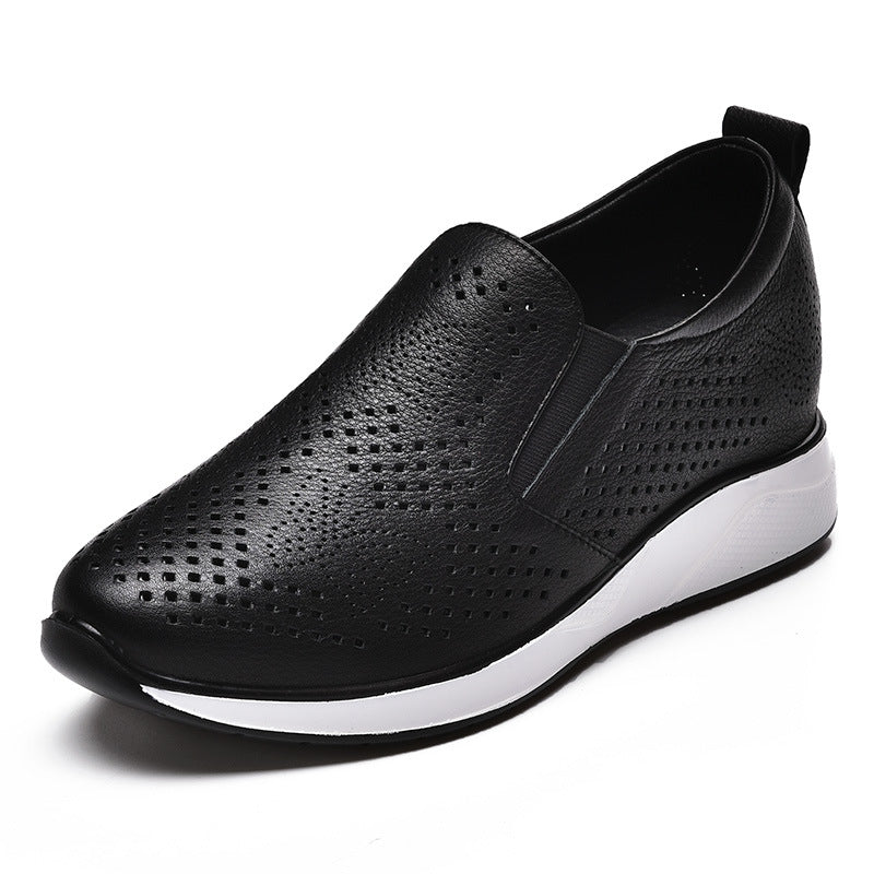 Women's Mom Spring Height Increasing Insole Hole Sneakers