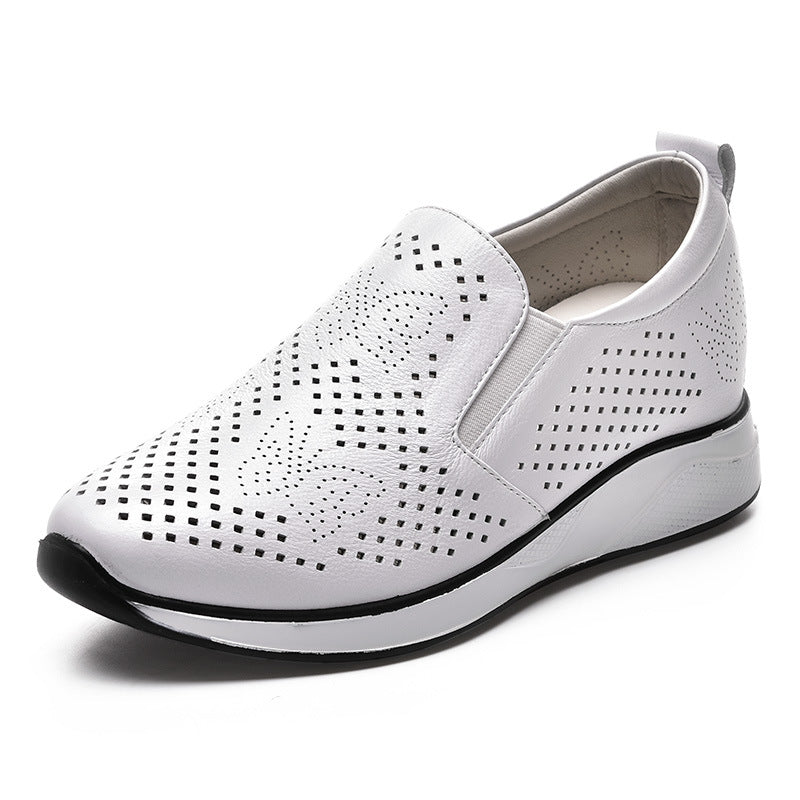 Women's Mom Spring Height Increasing Insole Hole Sneakers