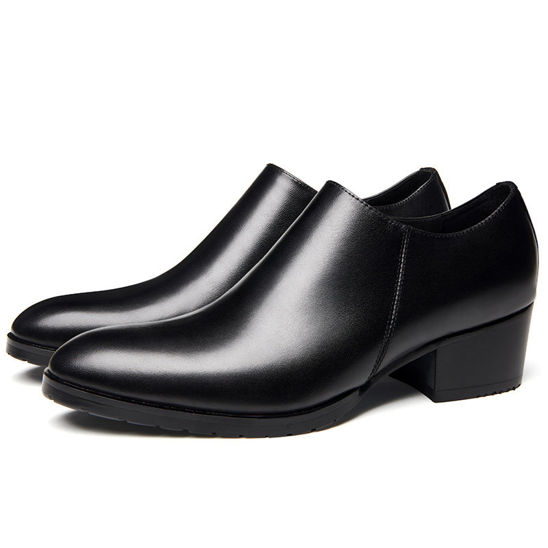 Men's Genuine Formal Top Layer Cowhide Elevator Leather Shoes