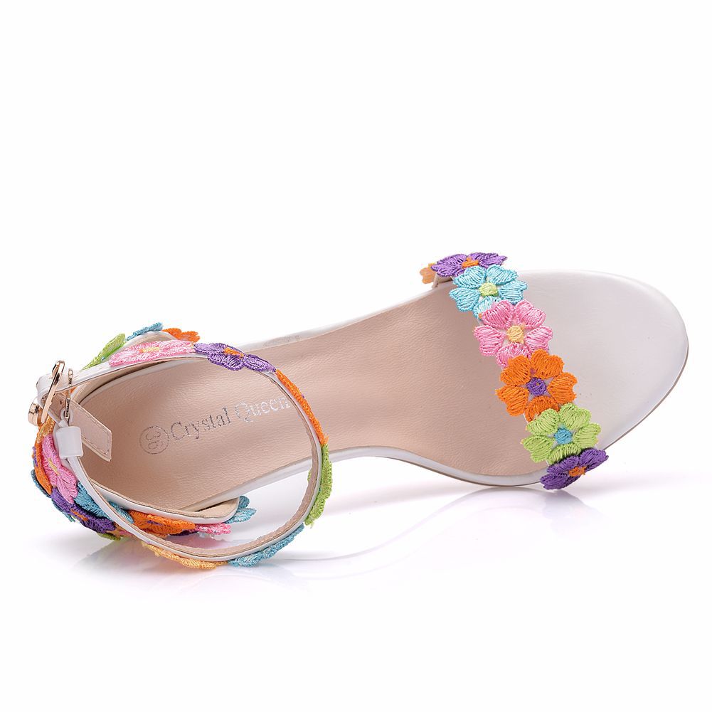 Women's Bridesmaid Wedding Buckle National Style Lace Sandals