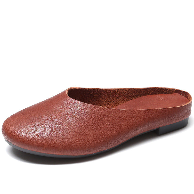 Women's Genuine Handmade Mori Granny Retro Extra Flat Slippers