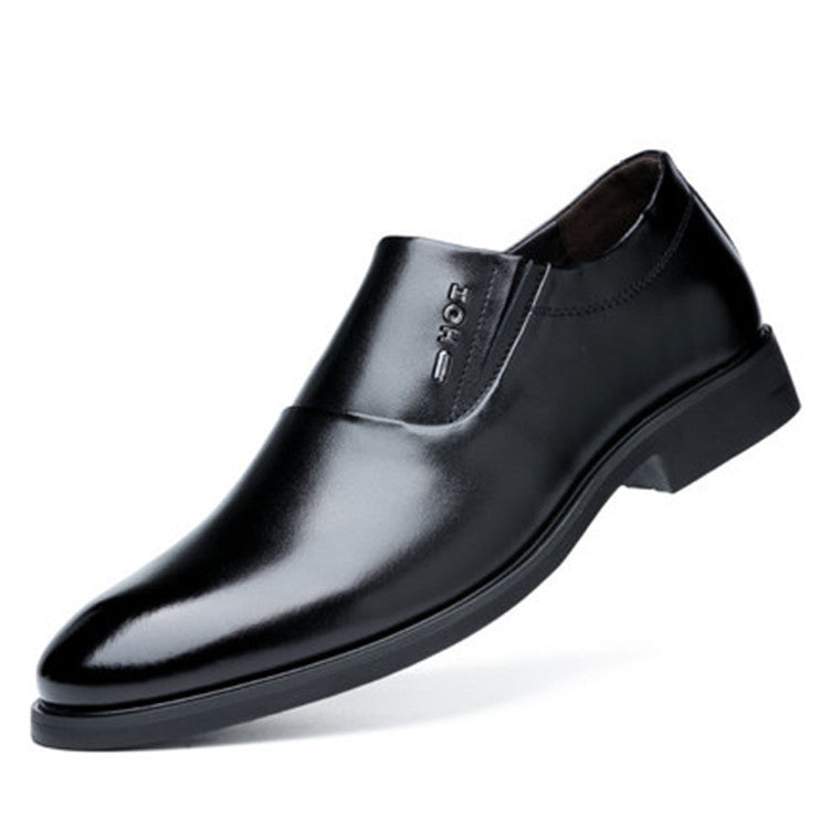 Men's Formal British Korean Suit Black Pointed Leather Shoes