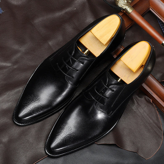 Men's Pumps Pointed Toe Business Formal Wear Leather Shoes