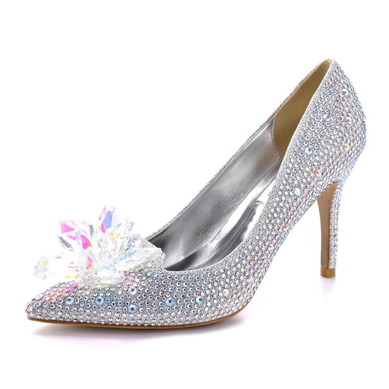 Women's Pointed Toe Stiletto Sexy Shallow Mouth High Sier Women's Shoes