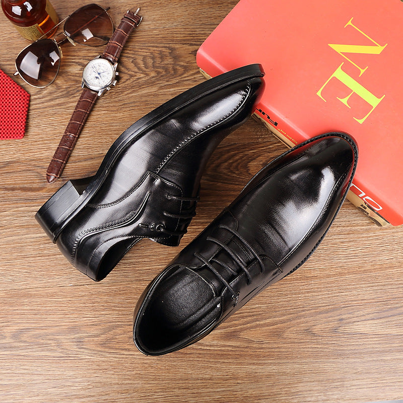 Men's Layer Cowhide Genuine Business British Style Pumps Leather Shoes