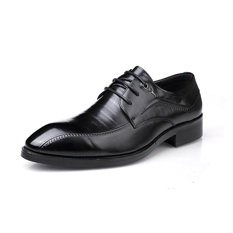 Men's Layer Cowhide Genuine Business British Style Pumps Leather Shoes