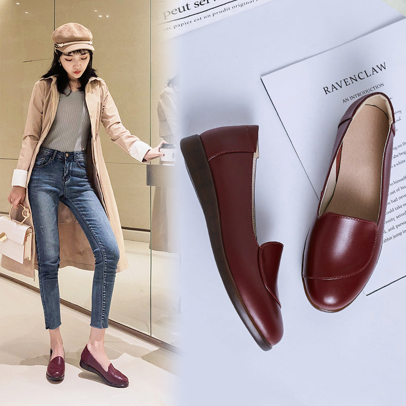 Women's Flat Bottom Soft Surface Mother Plus Women's Shoes