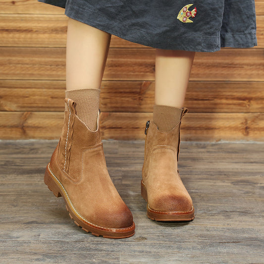 Women's Mori Mid Short Martin Autumn Retro Boots