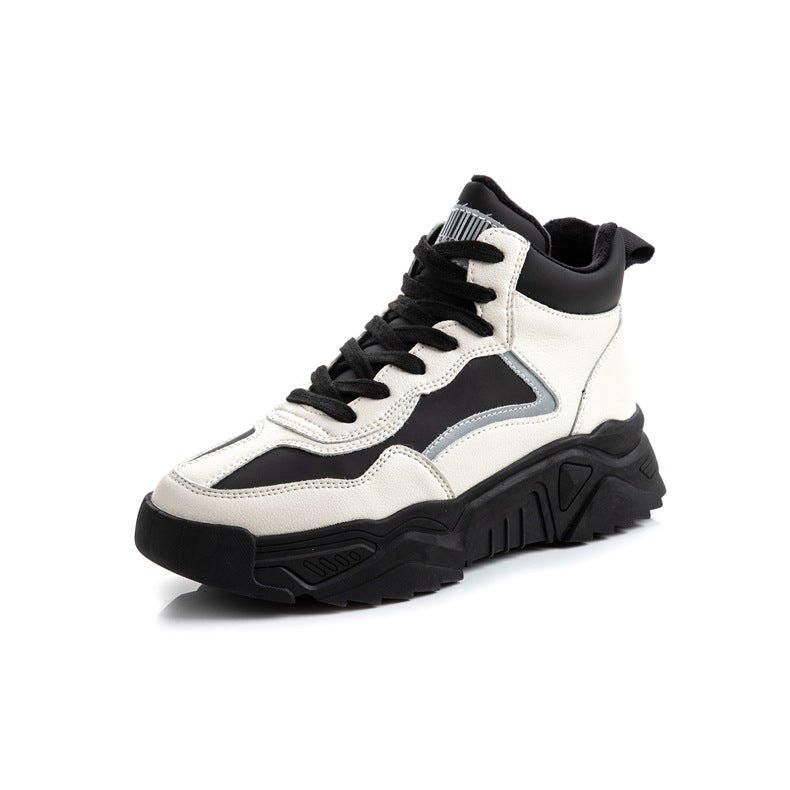 Women's Fleece-lined Color Matching Insulated Fashion Women's Shoes