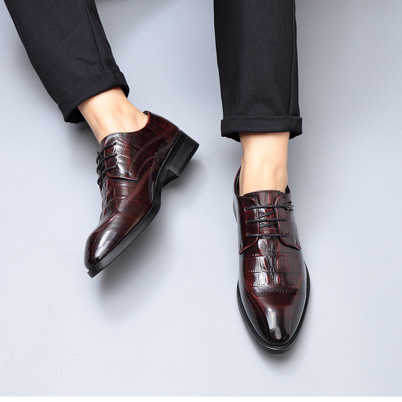 Men's Layer Cowhide Autumn Business Formal British Style Leather Shoes