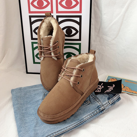 Men's Winter Sheep Fur Plus Size Northeast Snow Boots