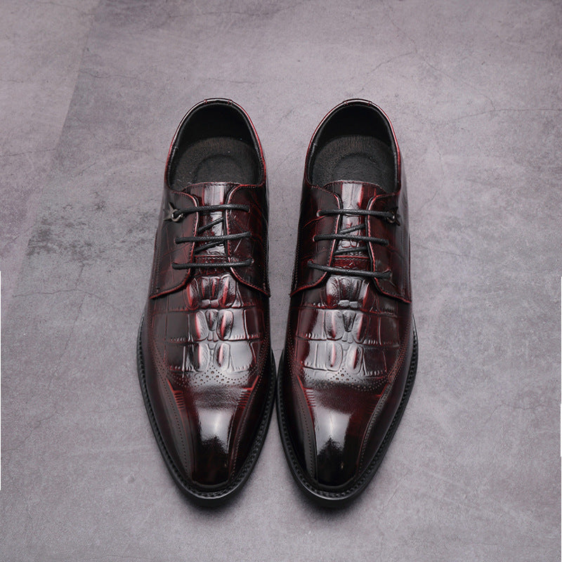 Men's Layer Cowhide Autumn Business Formal British Style Leather Shoes