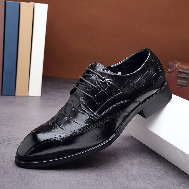 Men's Layer Cowhide Autumn Business Formal British Style Leather Shoes