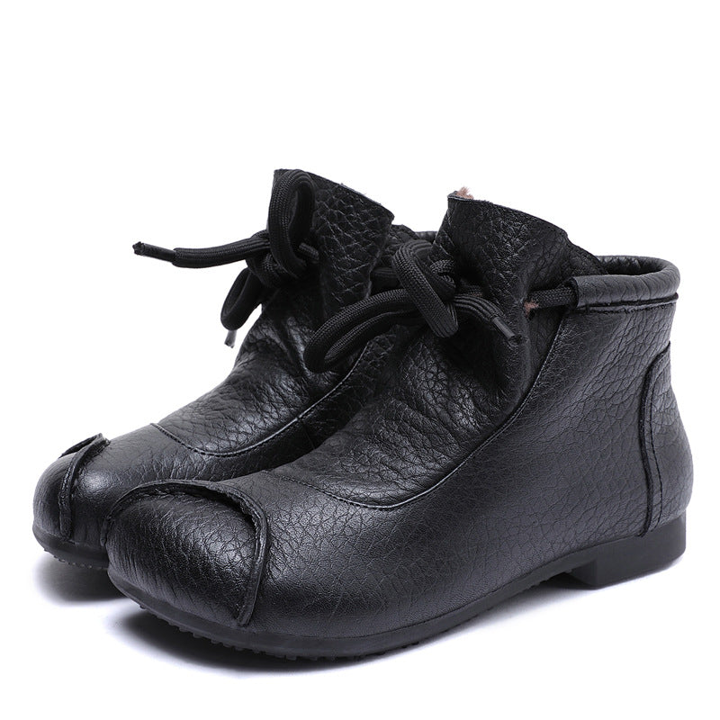 Retro Flat Bottom Mom Single-layer Short Lightweight Boots