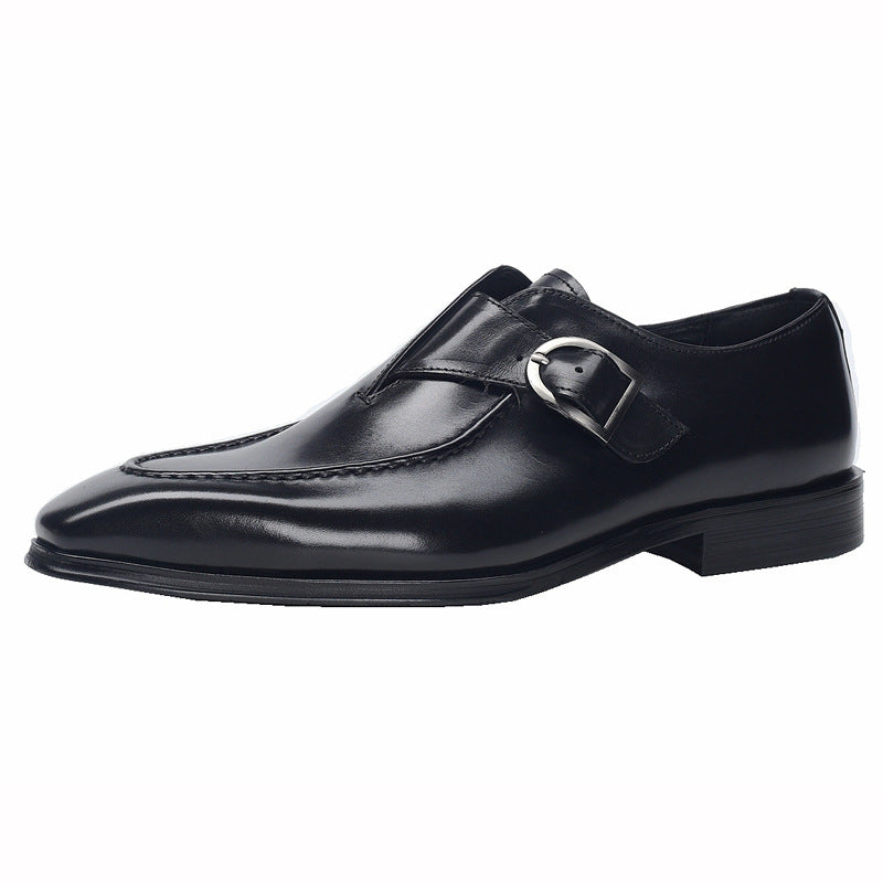 Men's Source Cowhide Business Formal Wear Retro Leather Shoes