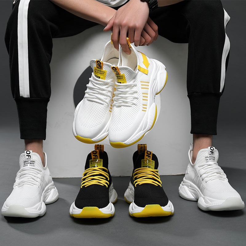 Men's Oversized Mesh Fashion Platform Height Increasing Sneakers