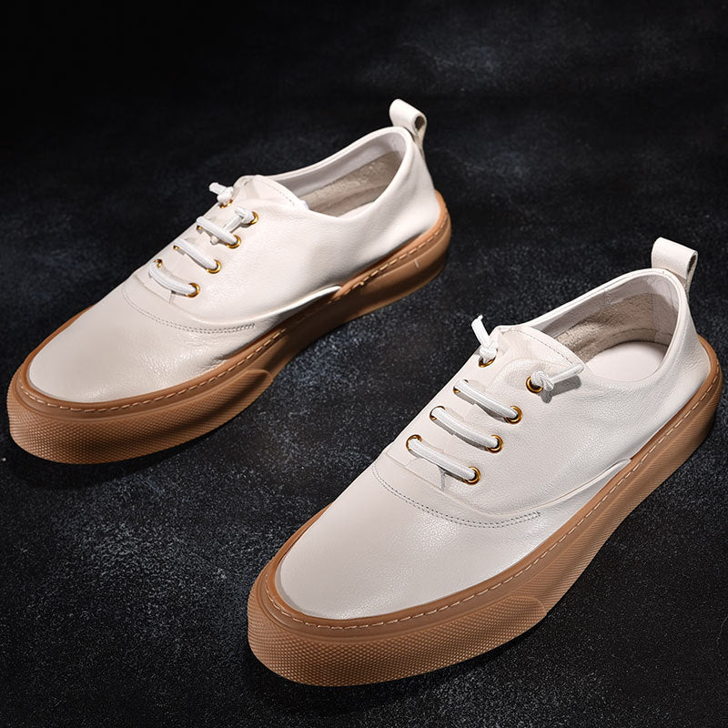 Men's Sole Fashion Spring Versatile White Soft Sneakers