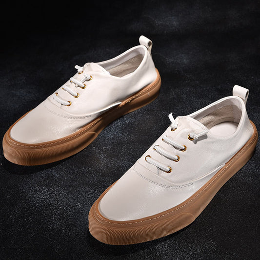 Men's Sole Fashion Spring Versatile White Soft Sneakers