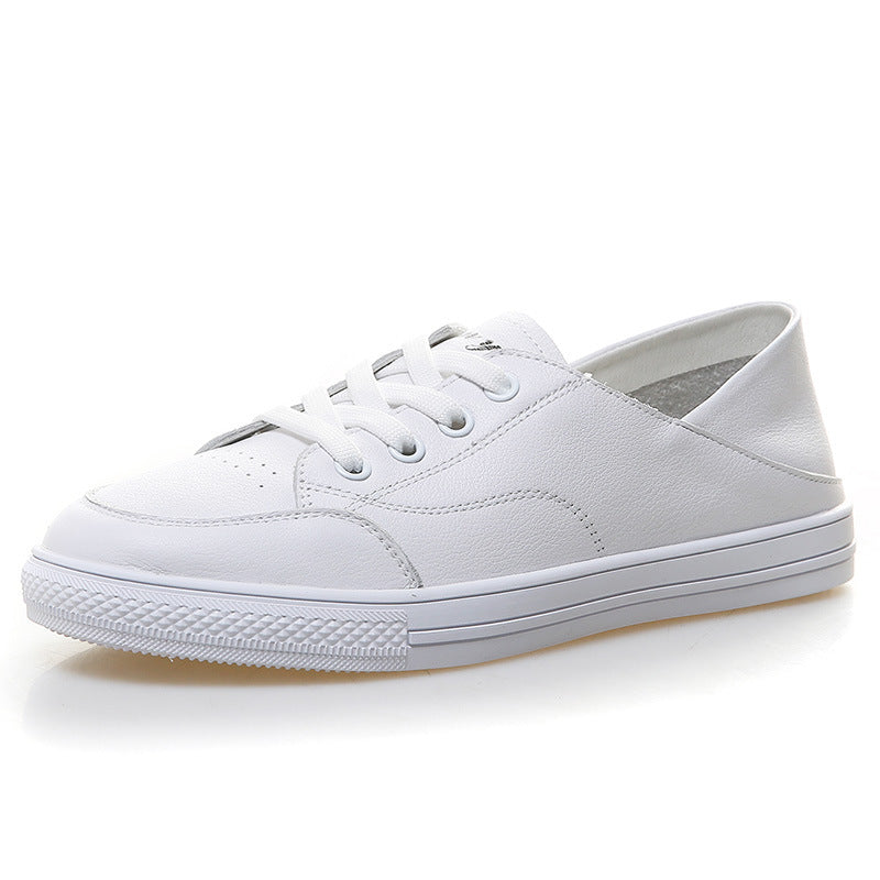 Women's Two-way Wear White Autumn Versatile Shallow Mouth Women's Casual Shoes