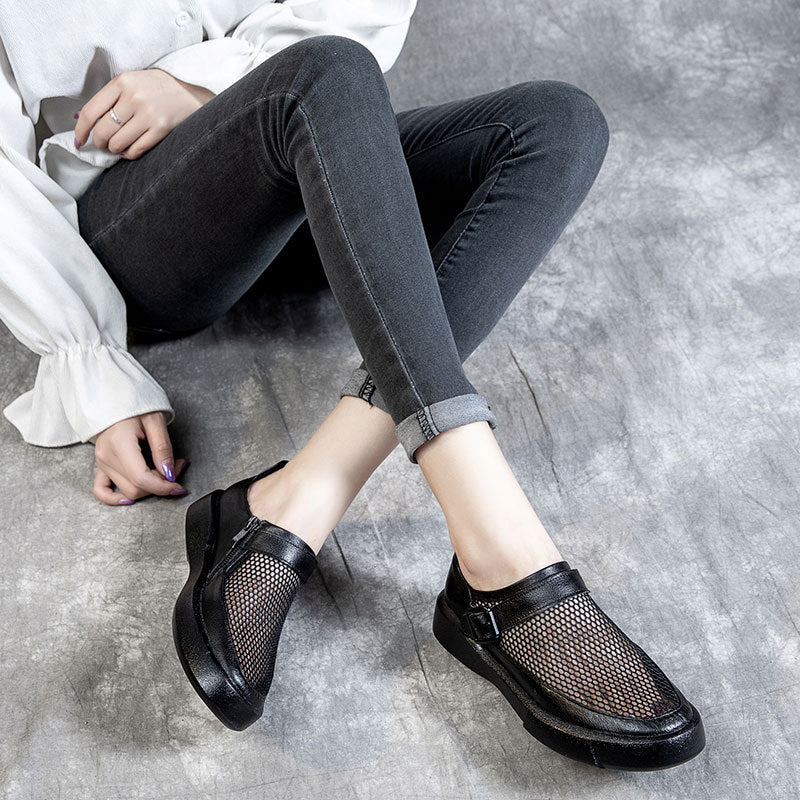 Women's Top Layer Cowhide Flat Surface Plus Sandals