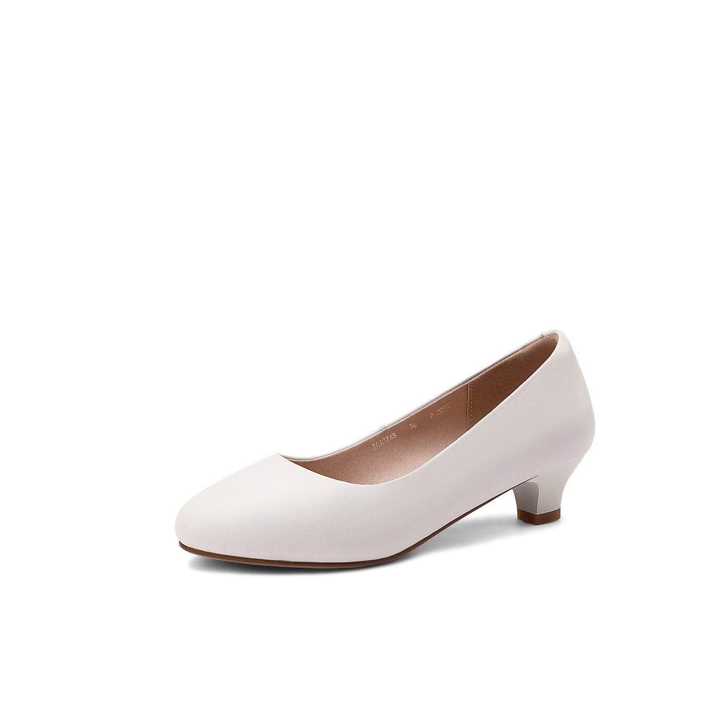 Women's Genuine Low-cut Round Toe High Stiletto Women's Shoes