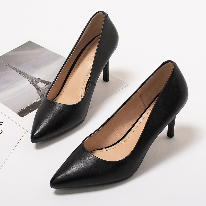 Women's Genuine Professional Red High Pointed Toe Fine With Women's Shoes