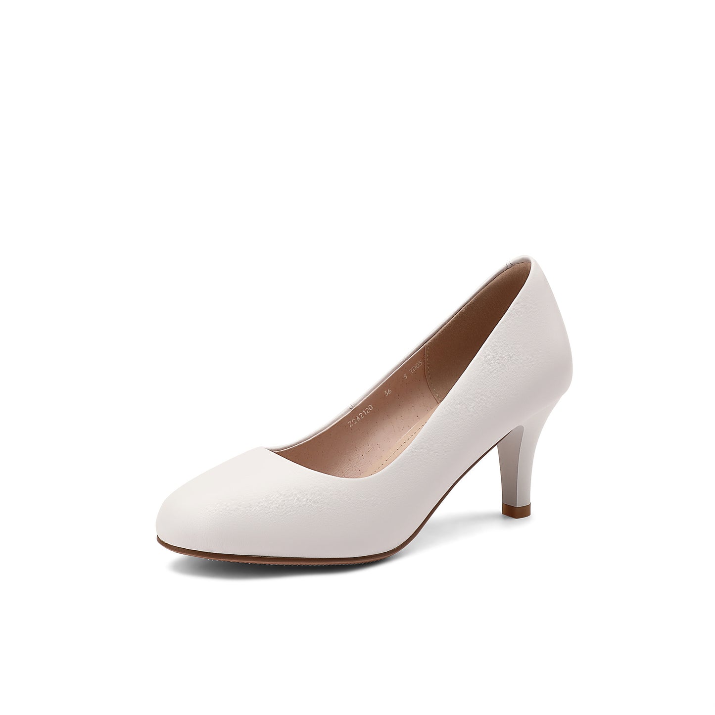 Women's Genuine Low-cut Round Toe High Stiletto Women's Shoes