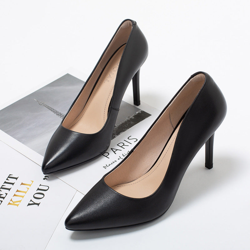 Women's Genuine Professional Red High Pointed Toe Fine With Women's Shoes
