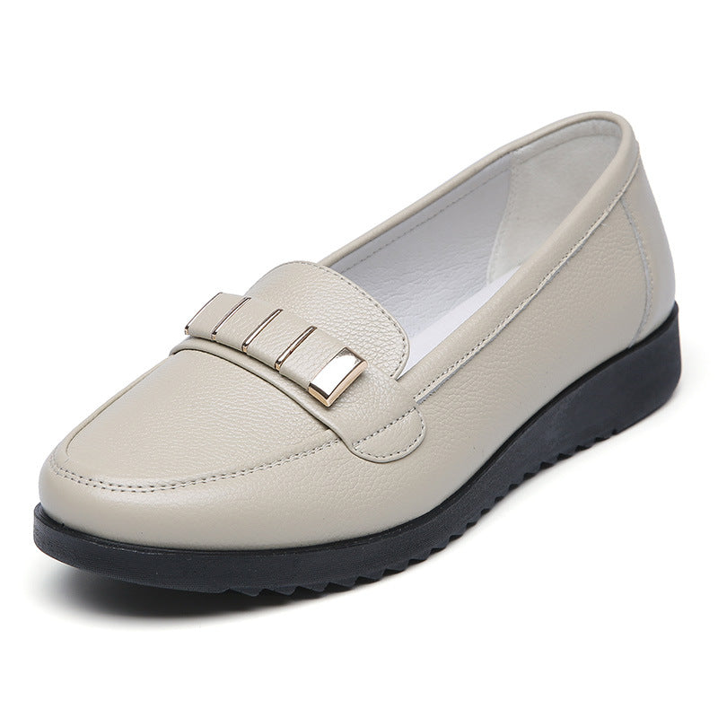 Women's Genuine Flat Bottom Slip On Plus Casual Shoes