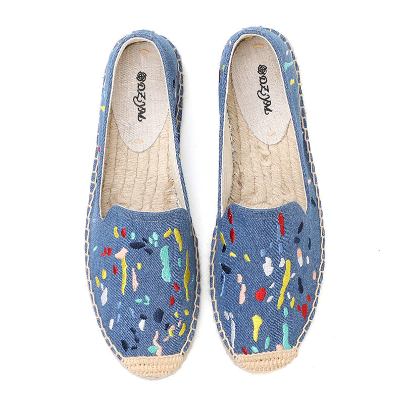 Women's Classic Low Top Trendy Fisherman Artistic Casual Shoes