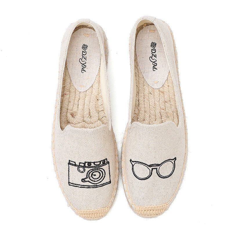 Women's Classic Low Top Trendy Fisherman Artistic Casual Shoes