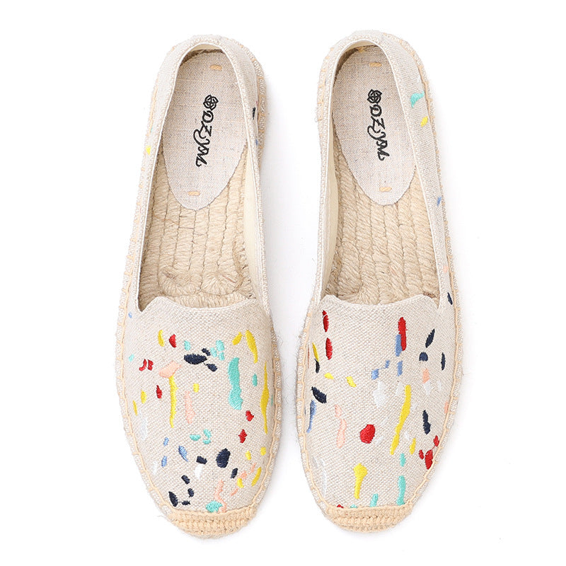 Women's Classic Low Top Trendy Fisherman Artistic Casual Shoes