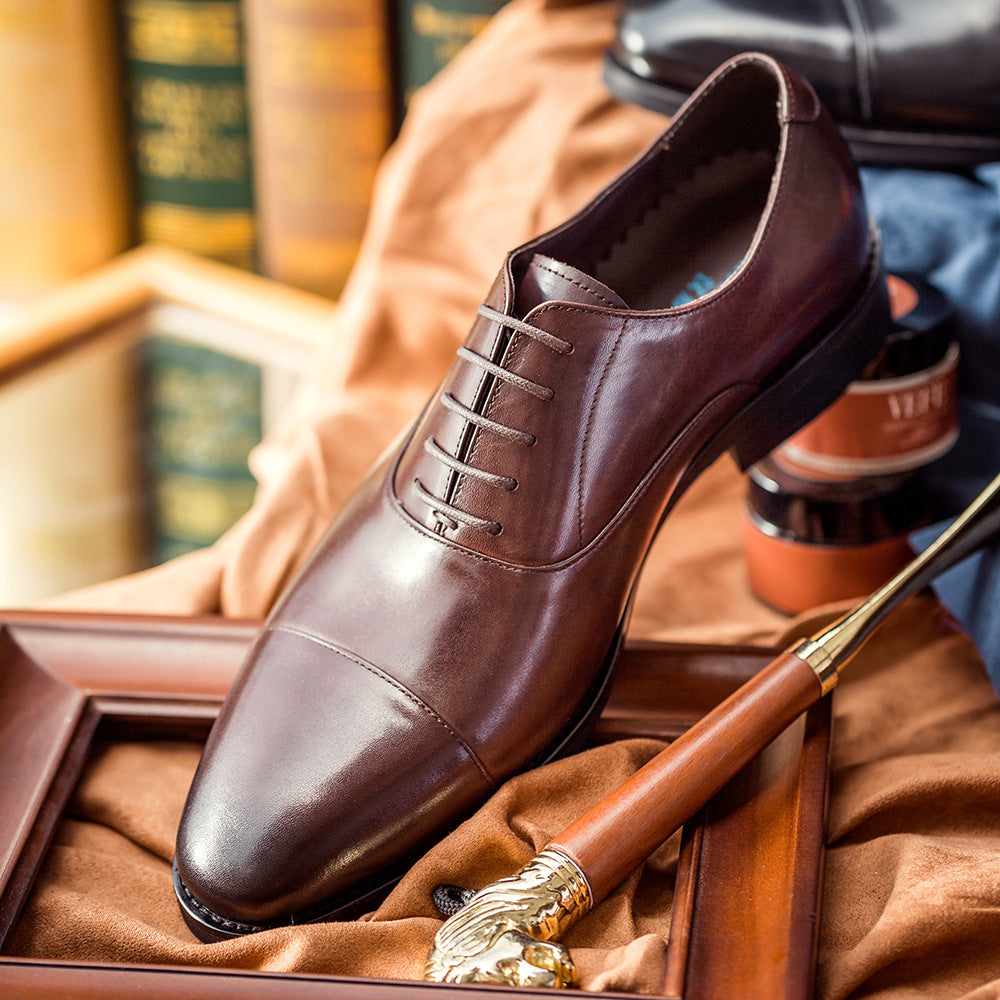 Men's Pretty Durable Korean Derby Business Leather Shoes