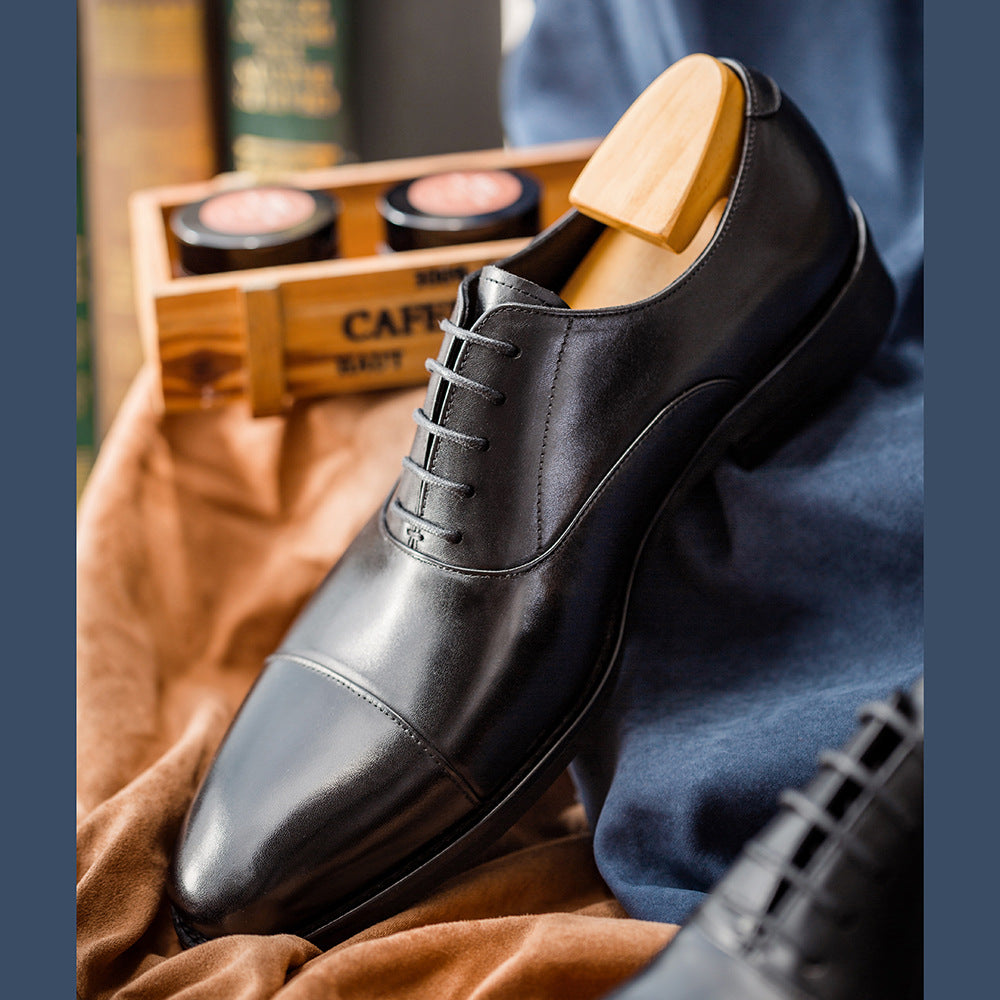 Men's Pretty Durable Korean Derby Business Leather Shoes