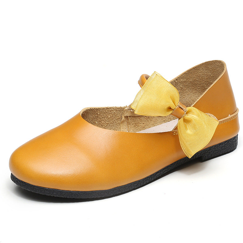 Bow Pumps Low-cut Authentic Flat High Casual Shoes