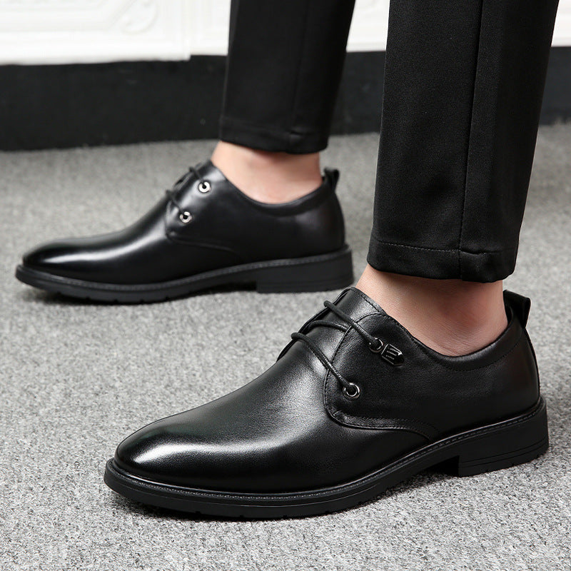 Men's Formal Wear Top Layer Cowhide Business Korean Version Leather Shoes