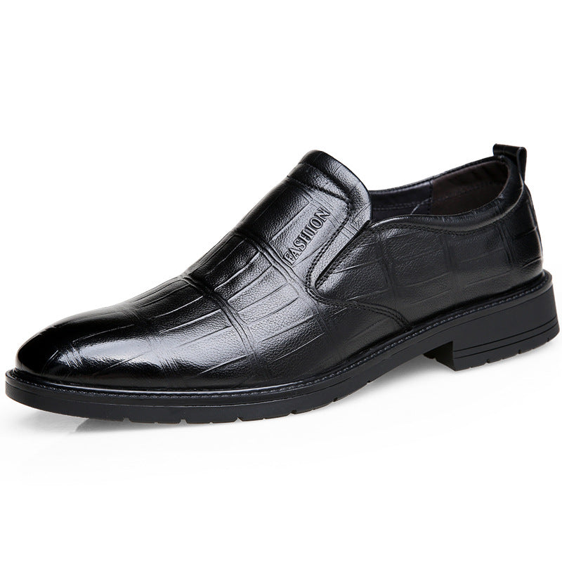 Men's Formal Wear Top Layer Cowhide Business Korean Version Leather Shoes