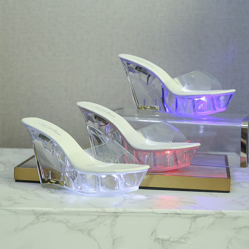 Women's Nightclub High Luminous Catwalk Pole Dance Sandals