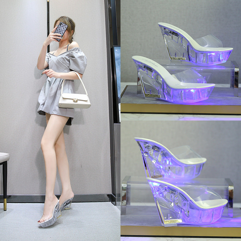 Women's Nightclub High Luminous Catwalk Pole Dance Sandals