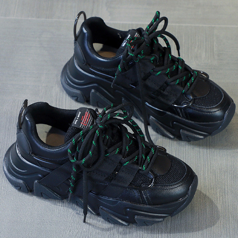 Women's Double Shoelaces Jung Ji Hoon Height Casual Shoes