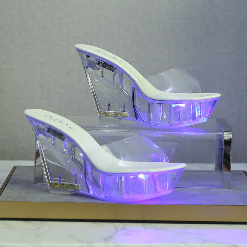 Women's Nightclub High Luminous Catwalk Pole Dance Sandals