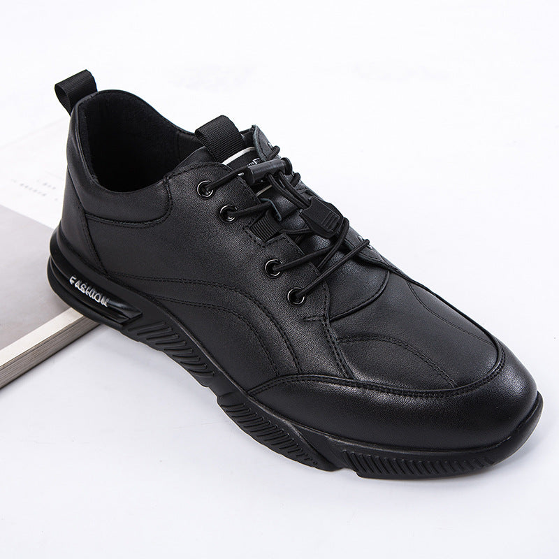 Men's Fleece-lined Sports Strap Wrap Comfortable Breathable Leather Shoes