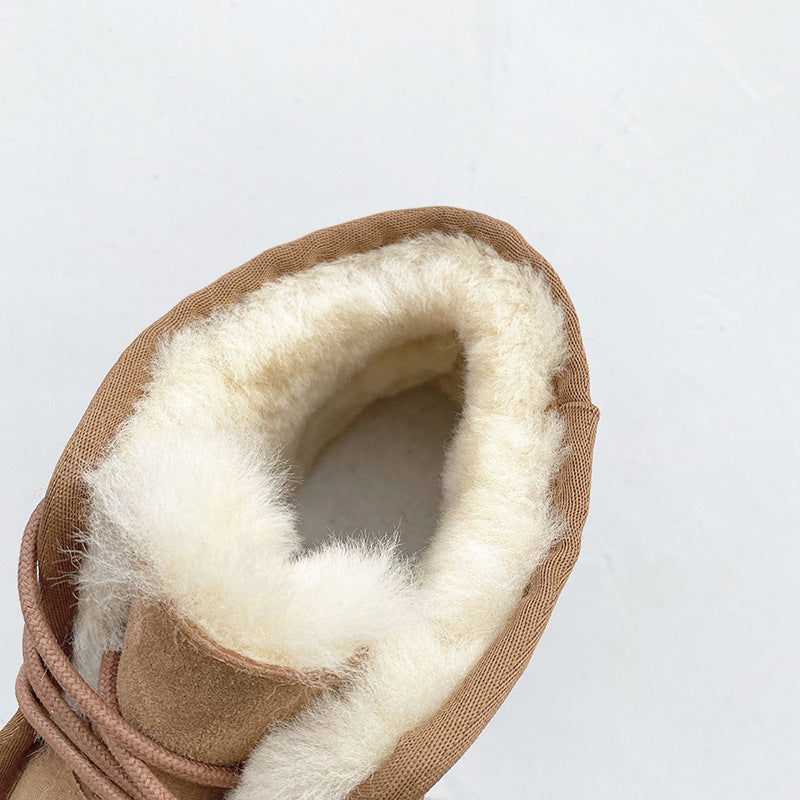 Men's Shell Winter Warm Genuine Wool Northeast Snow Boots