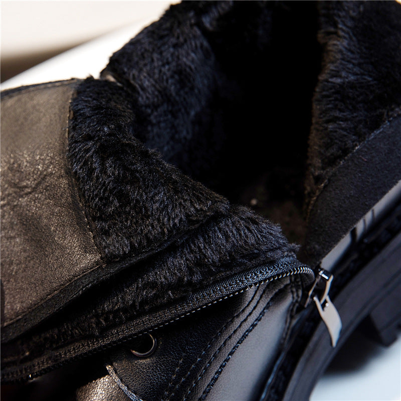 Women's Martin Round Head Chunky Short British Style Boots