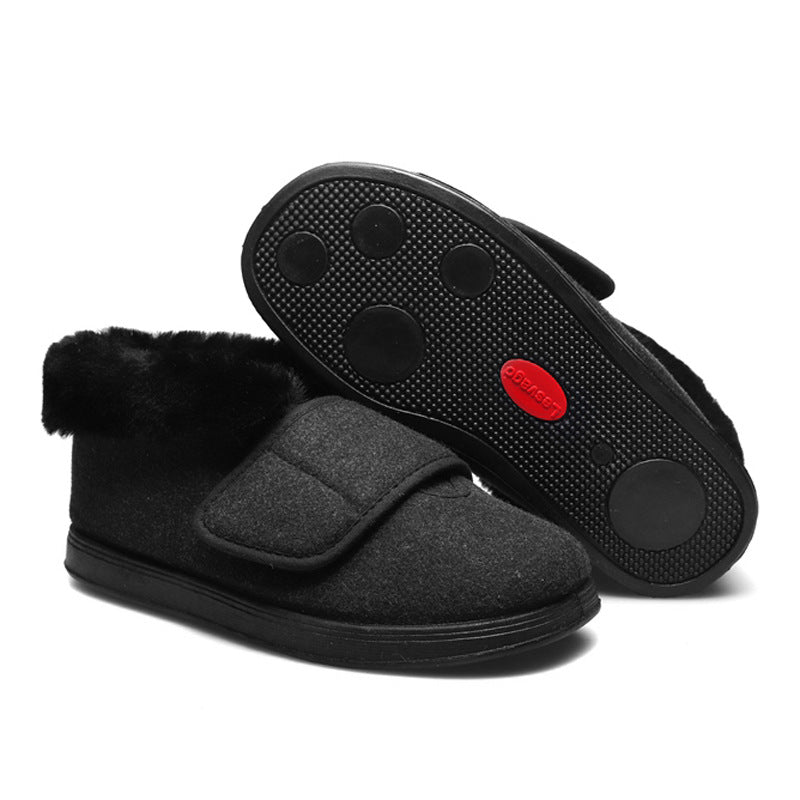 Women's Fur Collar Mouth Warm Puffy Feet Casual Shoes