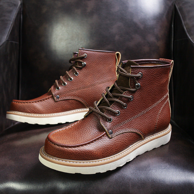 Men's Martin Cowhide Platform Vintage British Outdoor Boots