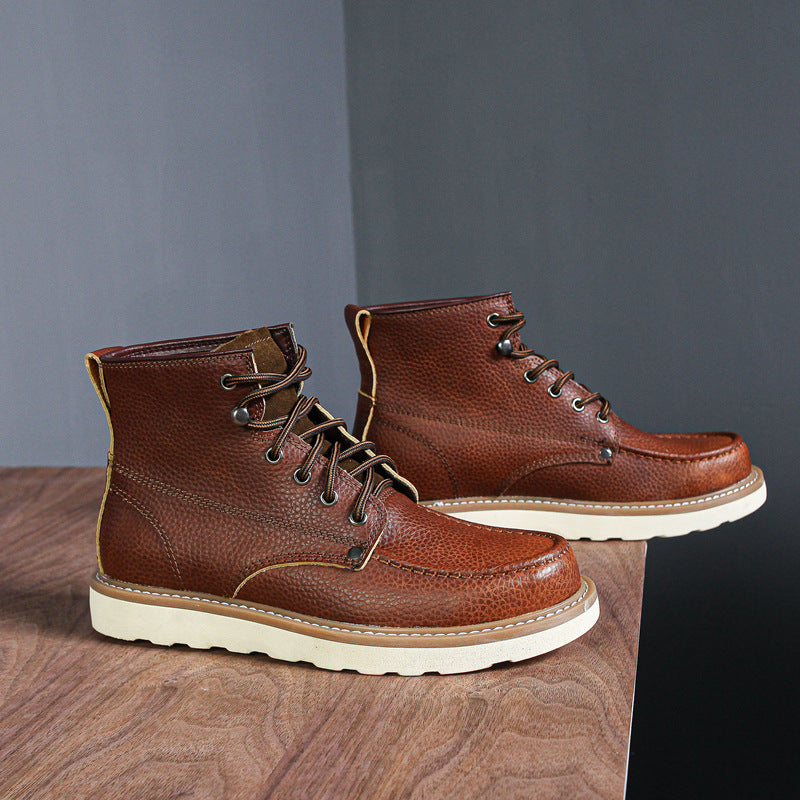 Men's Martin Cowhide Platform Vintage British Outdoor Boots