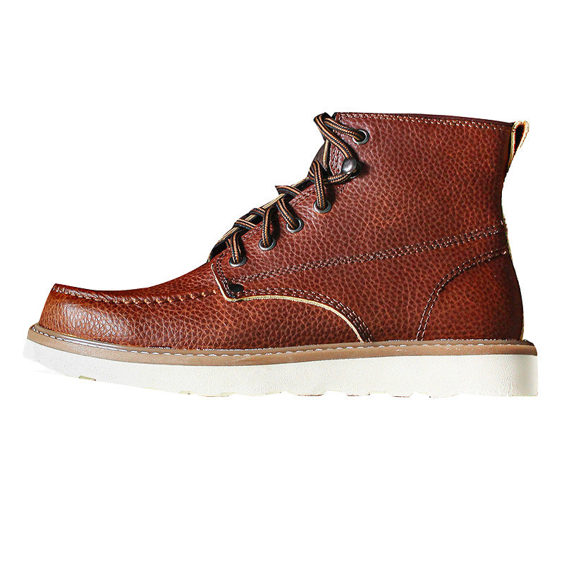 Men's Martin Cowhide Platform Vintage British Outdoor Boots