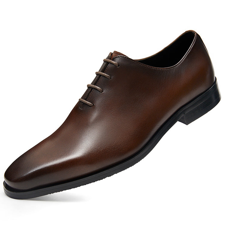 Summer Daily Breathable Rubber Outsole Green Fashion Low Top Brown Leather Shoes